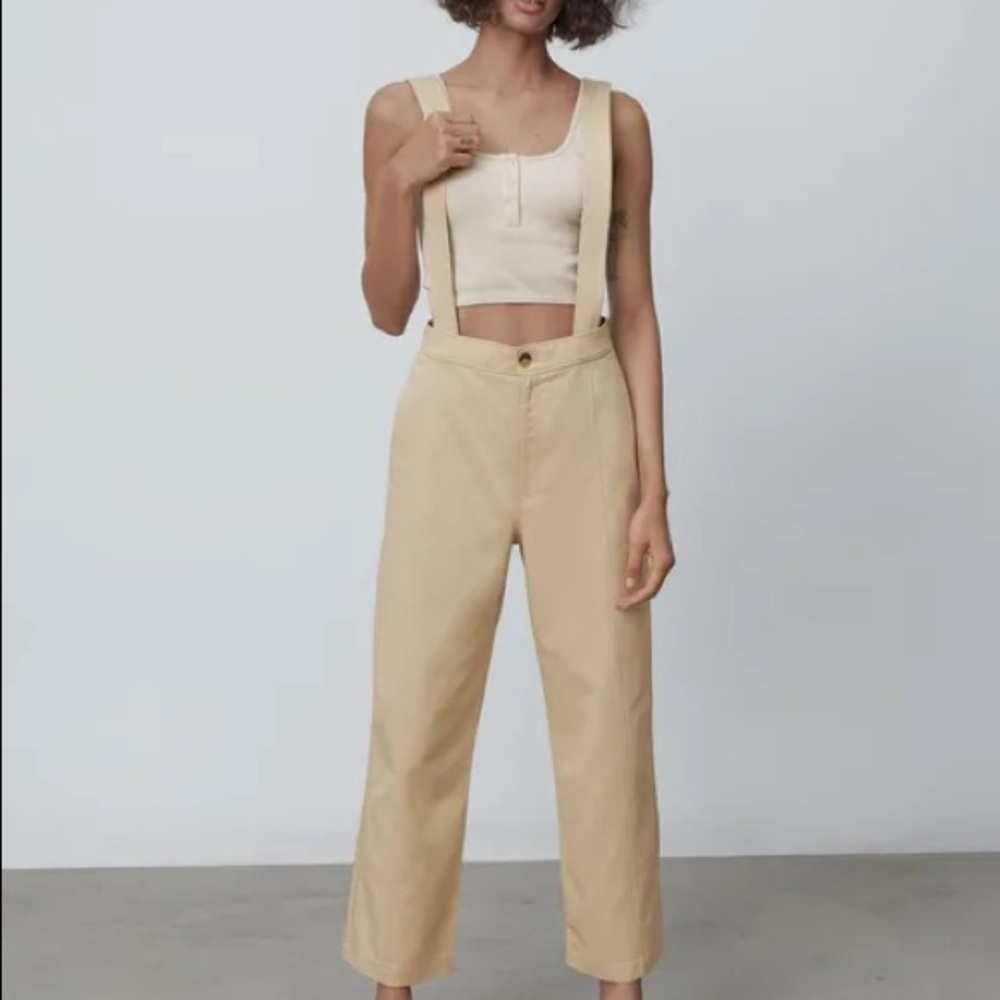 Brand new Zara pant with suspenders